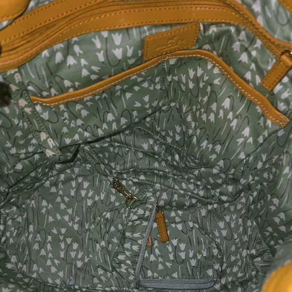 RADLEY LONDON Yellow Hobo Bag with Drawstring Closure - Picture 7 of 9